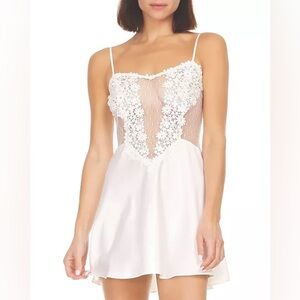 Flora Nikrooz Showstopper Charmeuse Chemise Women’s nightgown slip dress whimsy